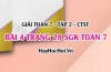 Giải bài 4 trang 28 Toán 7 Tập 2 SGK Chân trời sáng tạo Giải bài 4 trang 28 Toán 7 Tập 2 SGK Chân trời sáng tạo